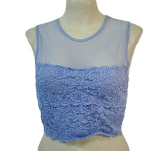 Garage Lace Sheer Crop Top